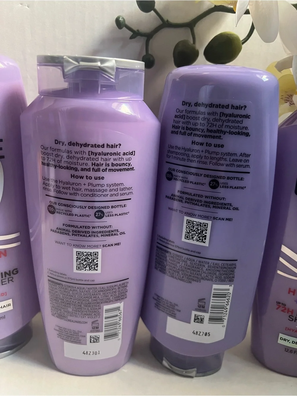 L'Oreal Elvive Hyaluron Plump Purple Shampoo & Conditioner Set
